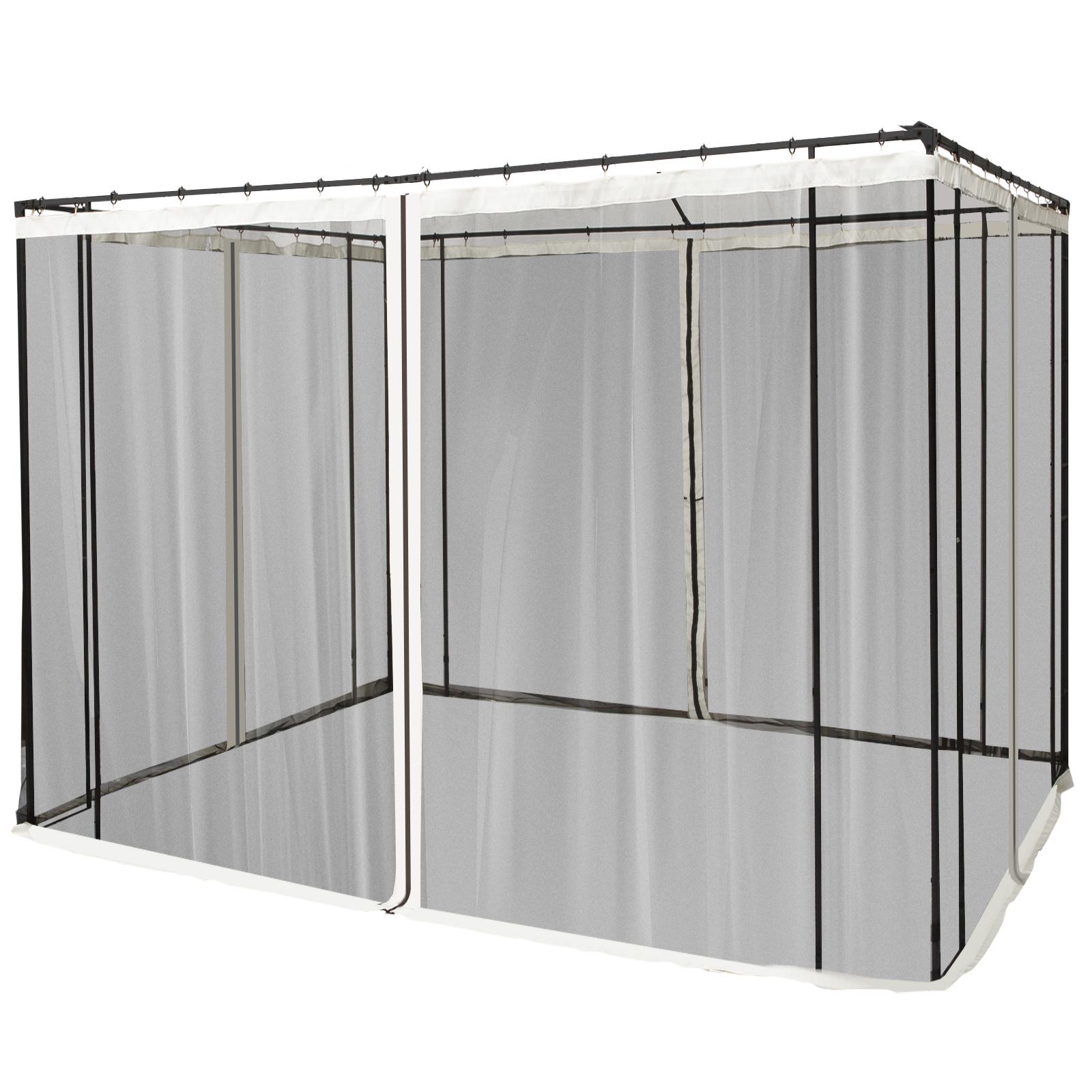 Universal Gazebo Adjustable Replacement Mesh Netting Black Solid eBay